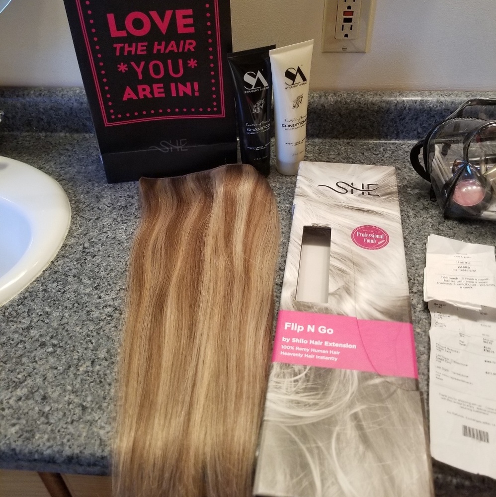 Halo hair extensions by Shilo Beyond the Beauty